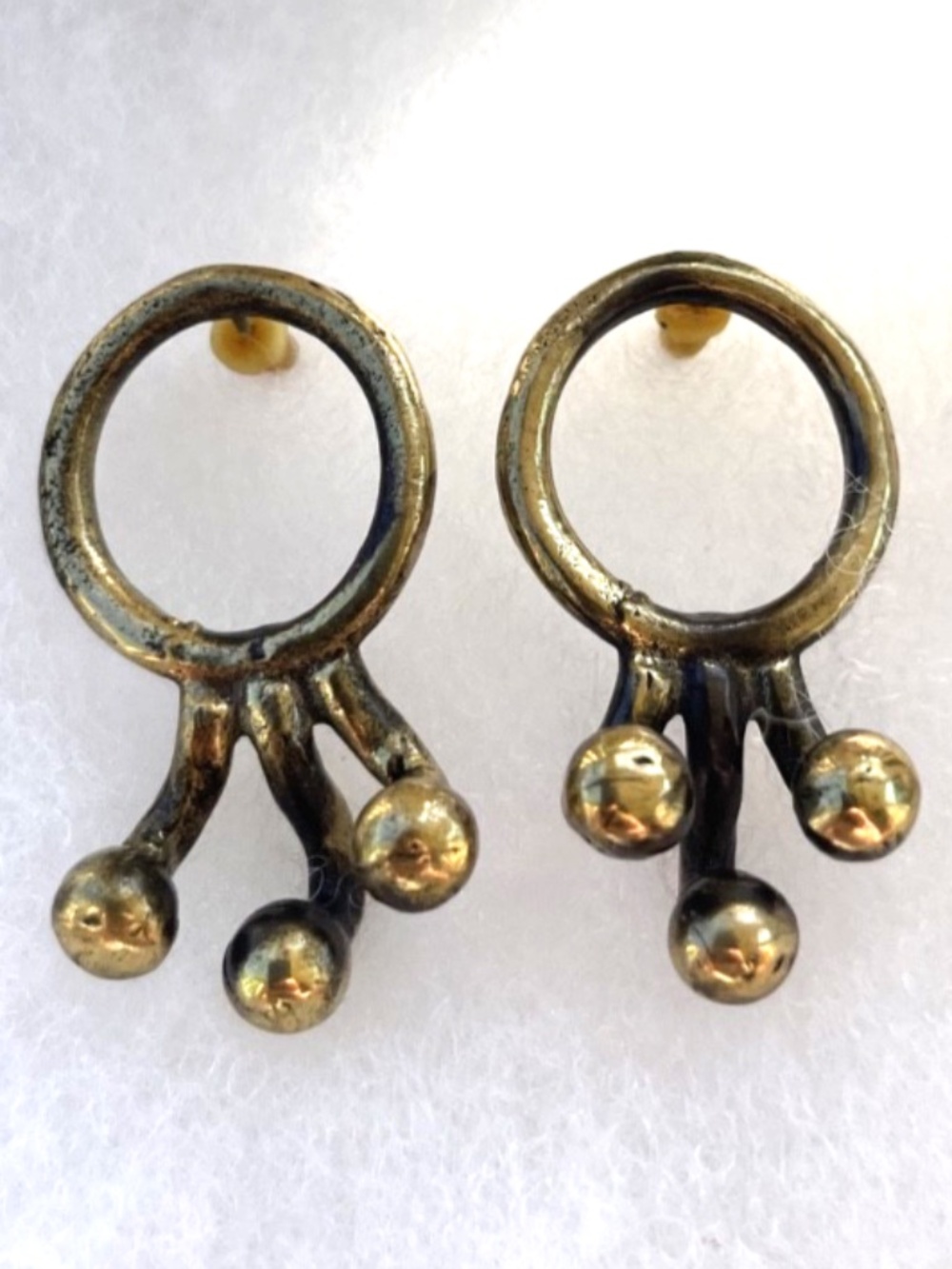Brass Artful Home Abstract Earrings